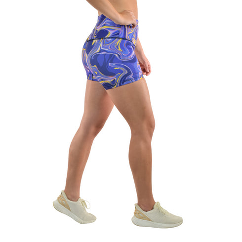 Leakproof Shorts | Mid-Rise | Purple Swirl